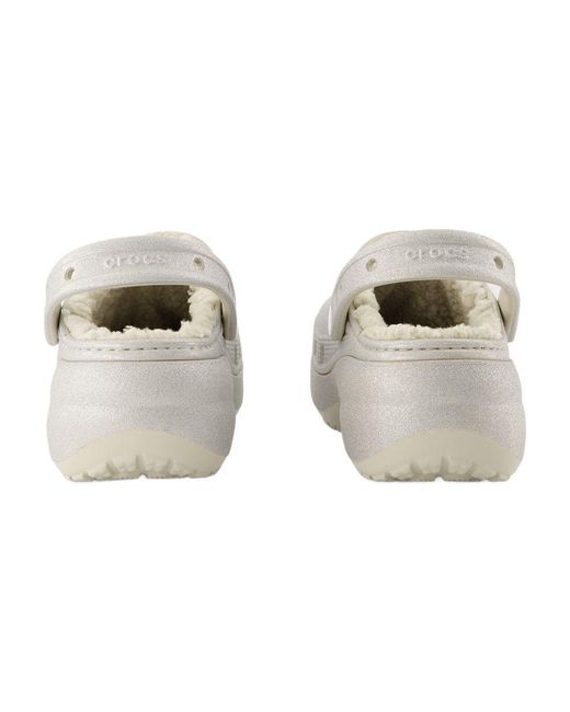CROCSTM Gray Classic Platform Glitter Sandals