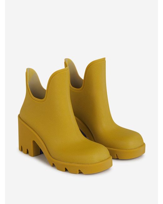 Burberry Yellow Marsh Heel Boots