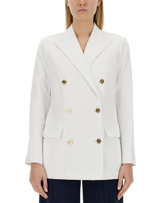 Michael Kors White Double-breasted Jacket
