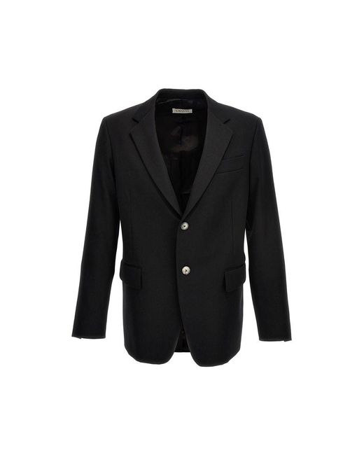 Lanvin Black Wool Single Breast Blazer Jacket for men