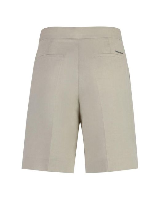 Calvin Klein Gray Linen Blend Shorts