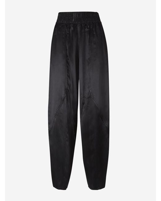 Alexander Wang Black Satin Balloon Trousers