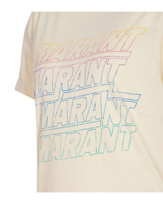 Isabel Marant Natural Ecru Cotton T-Shirt