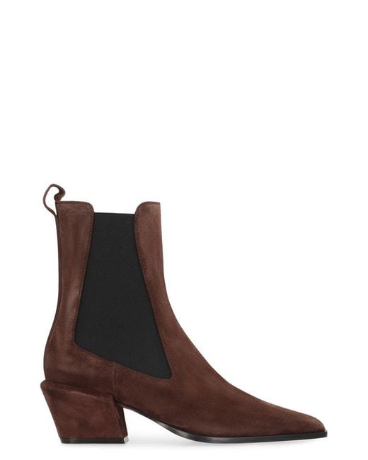 Paris Texas Brown Bettina Suede Ankle Boots