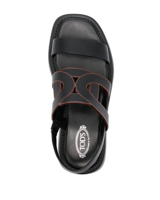 Tod's Black Sandals