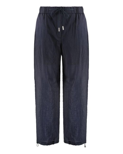 Peserico Blue Technical-Nylon Pants