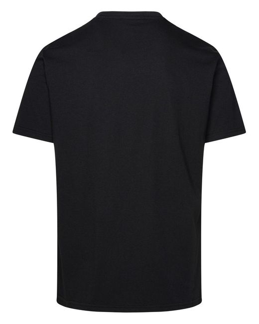 Gcds Black Cotton T-Shirt for men