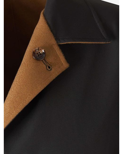 KIRED Brown Reversible Cashmere Coat for men