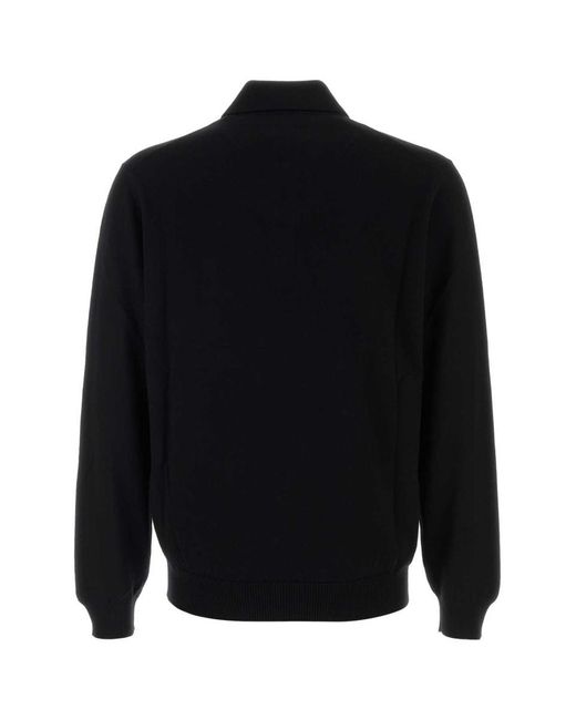 Fendi Black Stretch Wool Polo Shirt for men