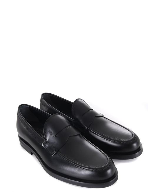 Tod's Black Flat Shoes for men