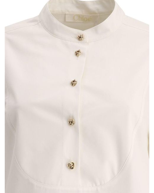 Chloé White Tuxedo Shirt