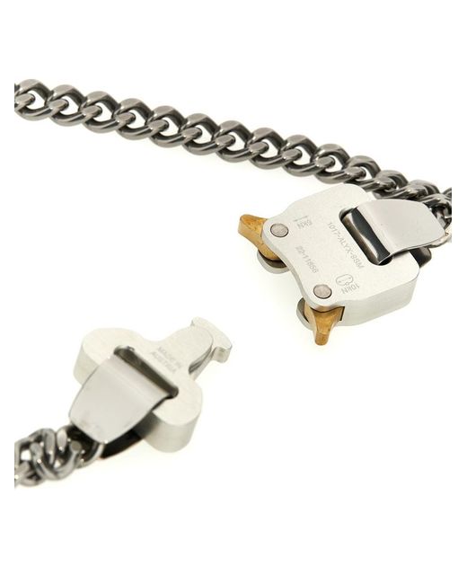1017 ALYX 9SM Metallic Buckle Charm Logo Necklace Jewelry