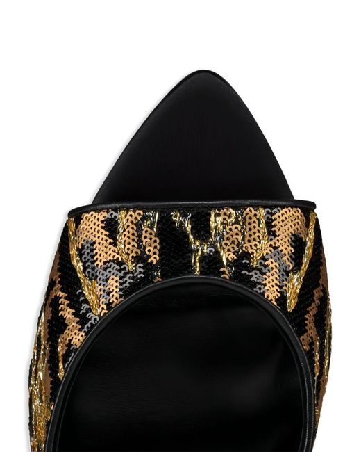 Christian Louboutin Metallic Miss Z Leather Mules