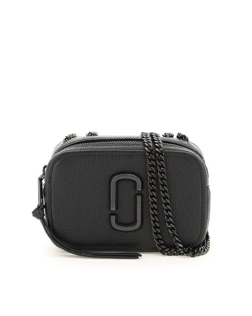 Marc Jacobs Grained Leather 'the Glam Shot 17' Camera Bag in Black