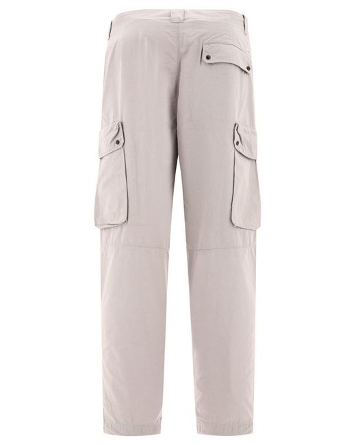 C P Company Gray "Rip-Stop" Cargo Trousers for men