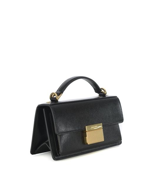 Golden Goose Deluxe Brand Black Venezia Small Palmellato Leather