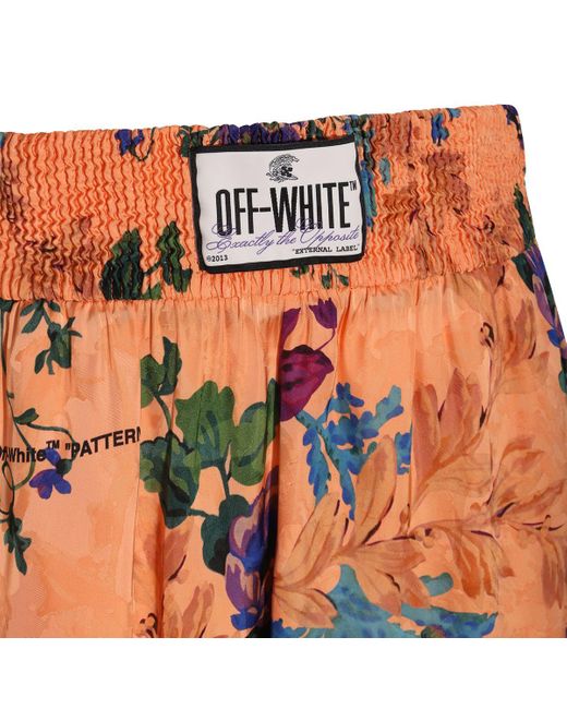 Off-White c/o Virgil Abloh Peach Orange Viscose Shorts
