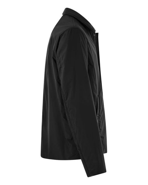 Herno Black Shirt-Cut Jacket for men