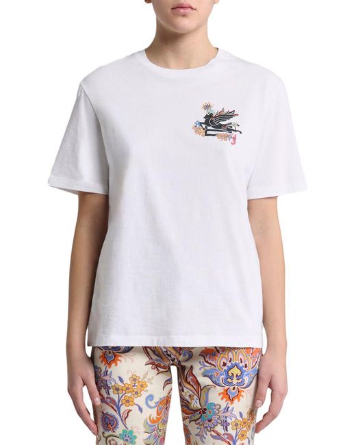 Etro White T-shirts And Polos
