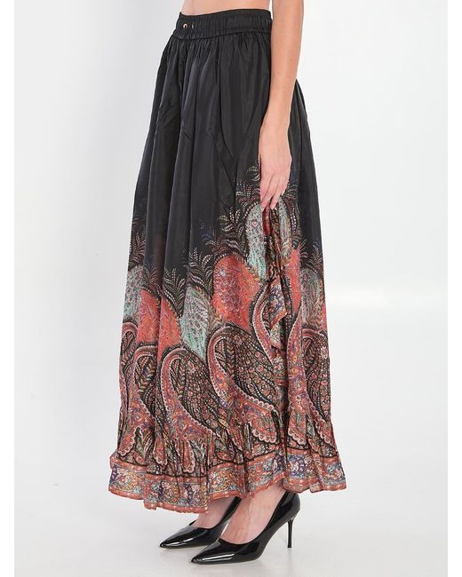 Zimmermann Brown Rhiannon Ruffle Maxi Skirt