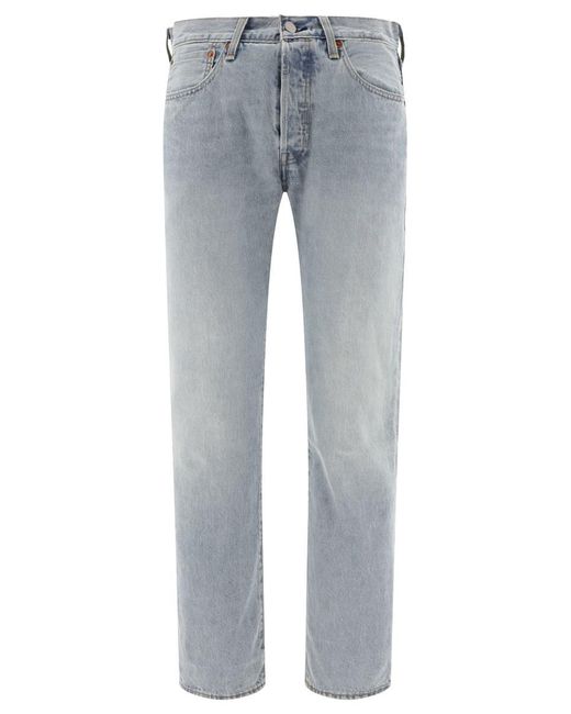 Levi's Blue 501 Original Fit Selvedge Jeans for men
