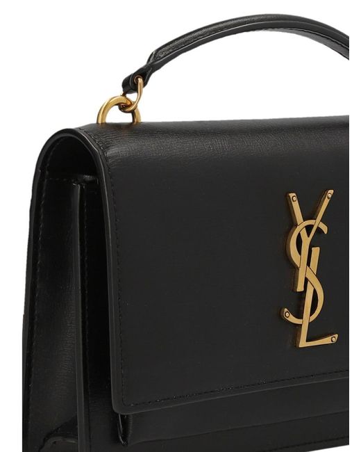 Saint Laurent Black 'Sunset' Handbag