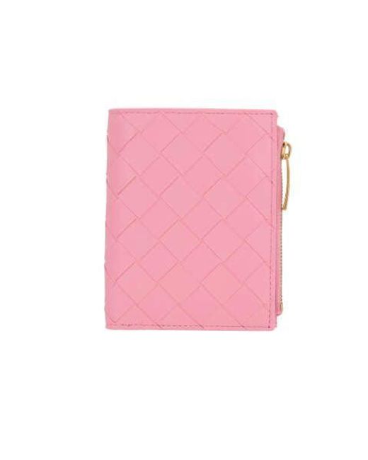 Bottega Veneta Pink Intrecciato Bi-fold Wallet