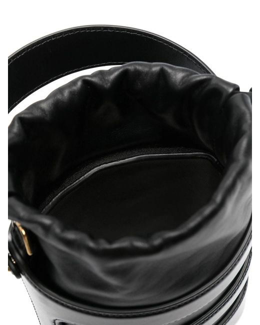Alexander McQueen Black 'The Rise Mini' Bucket Bag