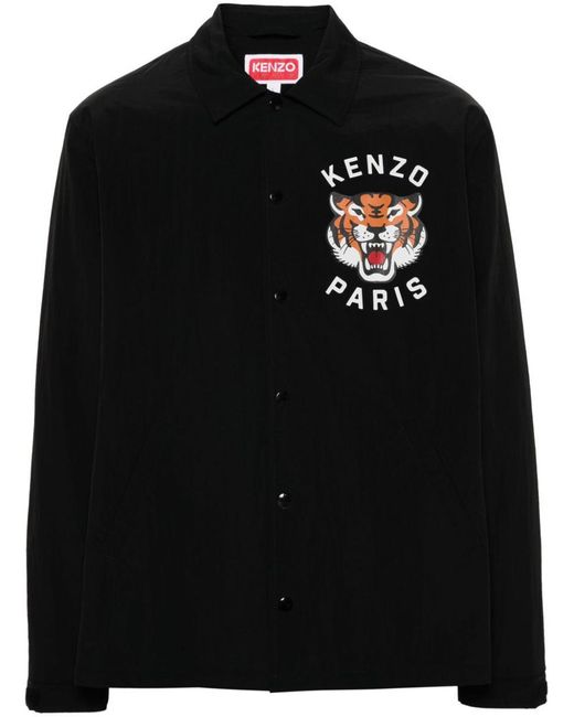 KENZO Black Tiger Print Jacket for men