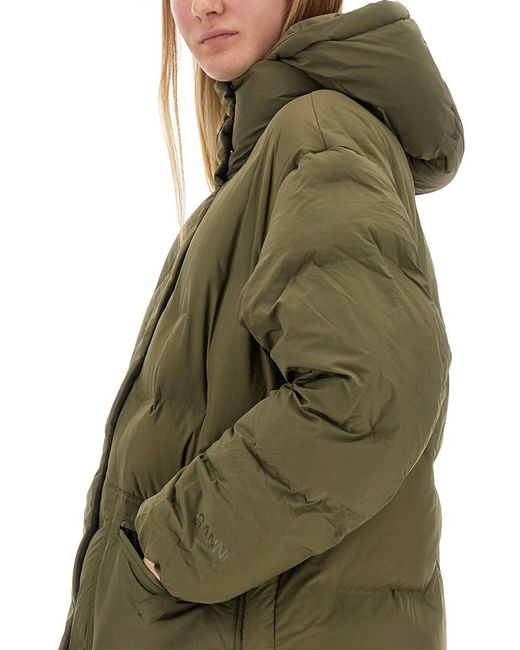 Ganni Green Oversize Fit Jacket