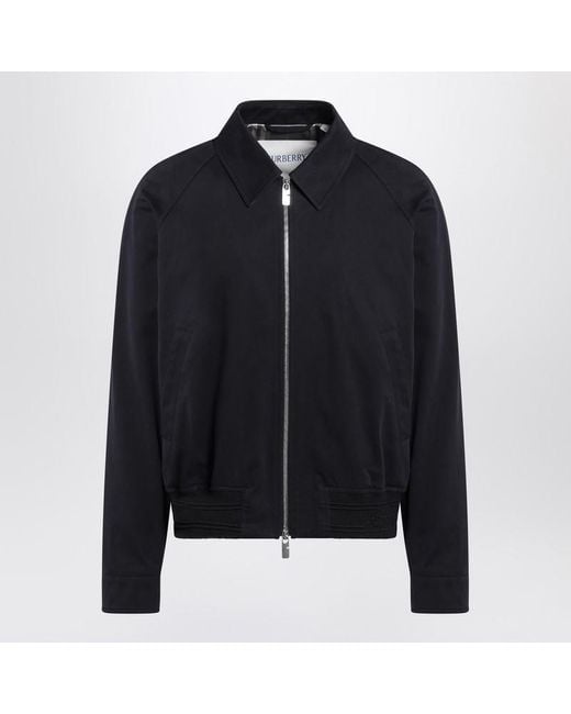 BURBERRY BLACK LABEL harrington jacket 黒 Gabardine Harrington Jacket in Black - Men | Burberry® Official