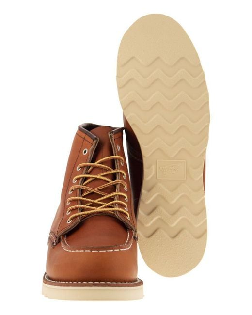Red Wing Brown Classic Moc - Leather Lace-up Boot