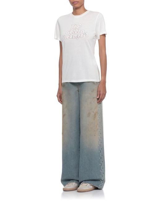 Golden Goose Deluxe Brand White T-Shirts And Polos