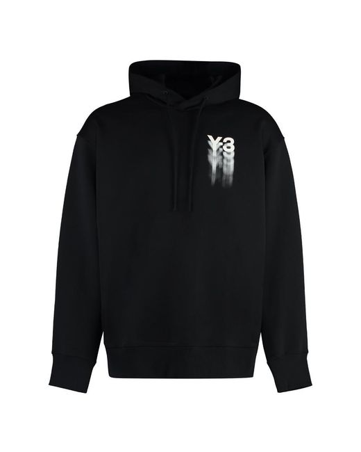 Y-3 Black Hooded Sweatshirt for men