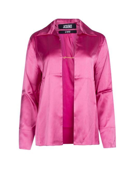 Jacquemus Pink Cut-out Shirt