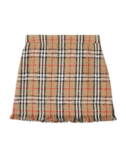 Burberry Multicolor Vintage Check Bouclé Mini Skirt