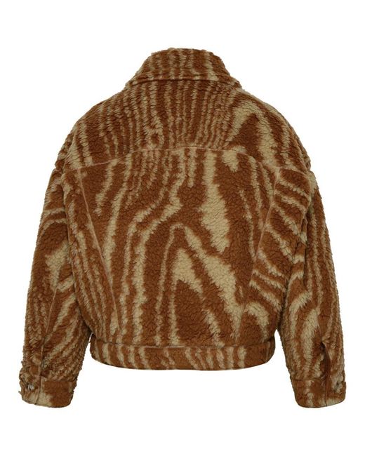 Stella McCartney Brown Two-color Wool Blend Jacket