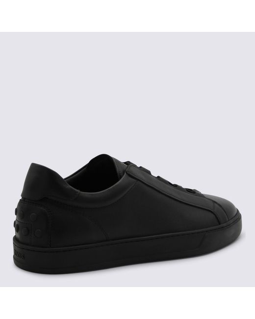 Tod's Black Leather Sneakers for men