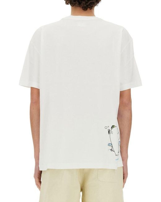 3.PARADIS White X Edgar Plans T-shirt for men