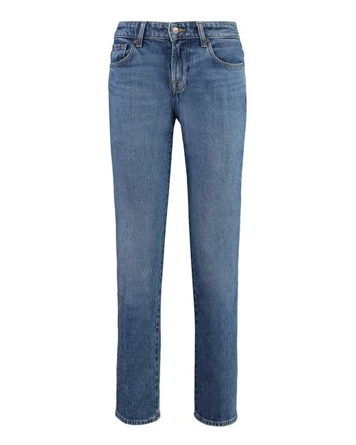7 For All Mankind Blue Calie Straight Leg Jeans