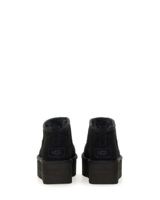 Ugg Black Classic Ultra Mini Boot With Platform