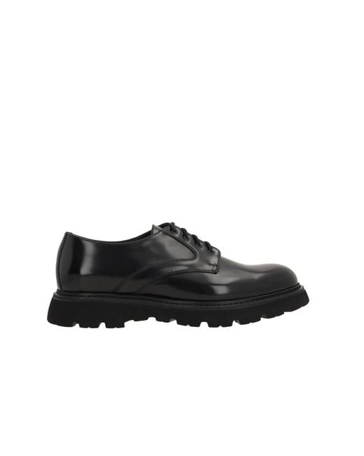 Doucal's Black Flat Shoes for men