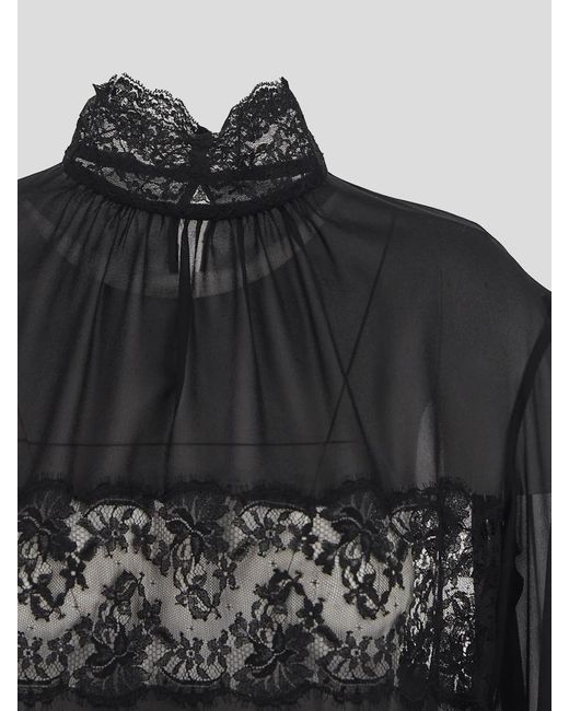 Dolce & Gabbana Black Lace Blouse