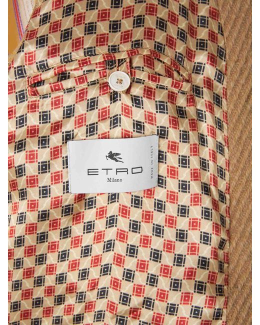 Etro Brown Knit Details Jacket for men