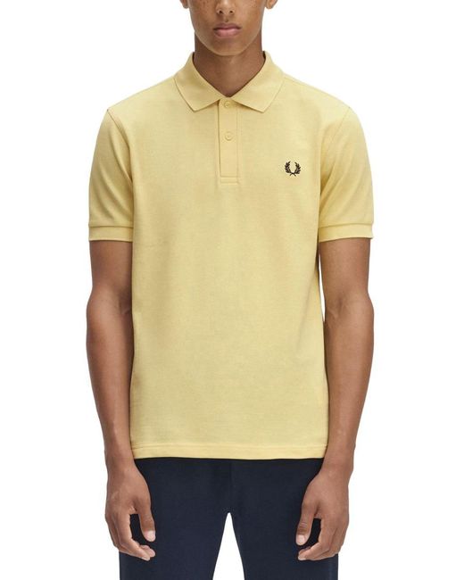 Fred Perry Yellow M6000 Polo Shirt for men