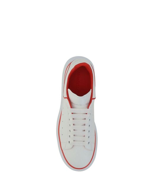 Alexander McQueen White And Leather Oversized Sneakers for men