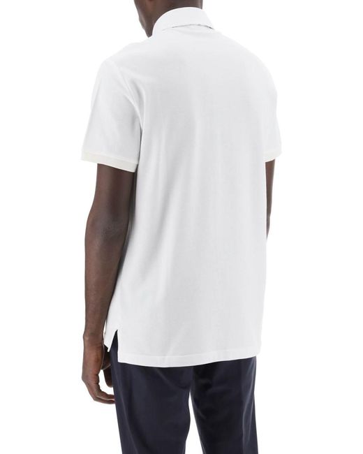 Etro White Regular Fit Polo Shirt for men