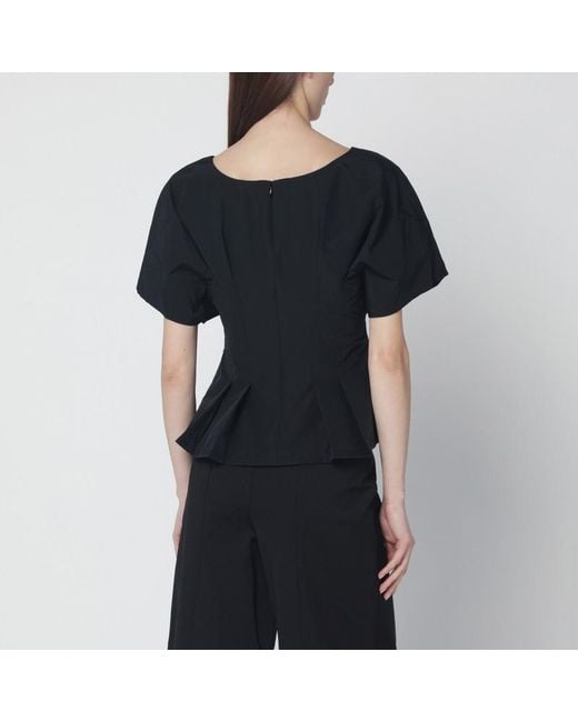 Jonathan Simkhai Black Rozen Faille Top
