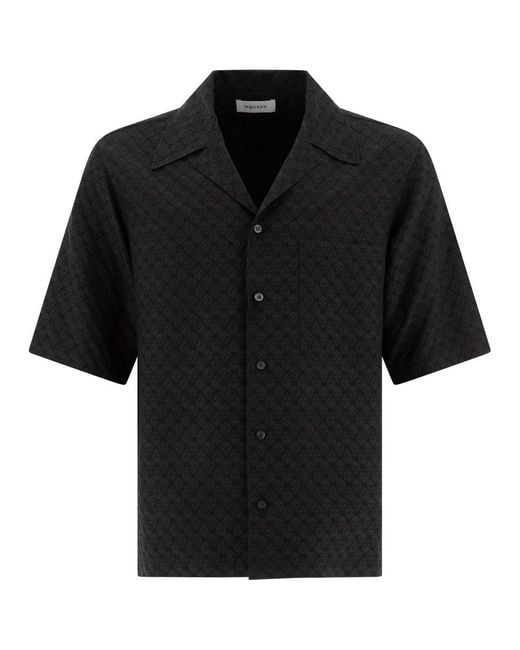 Alexander McQueen Black Skull Jacquard Shirt For for men