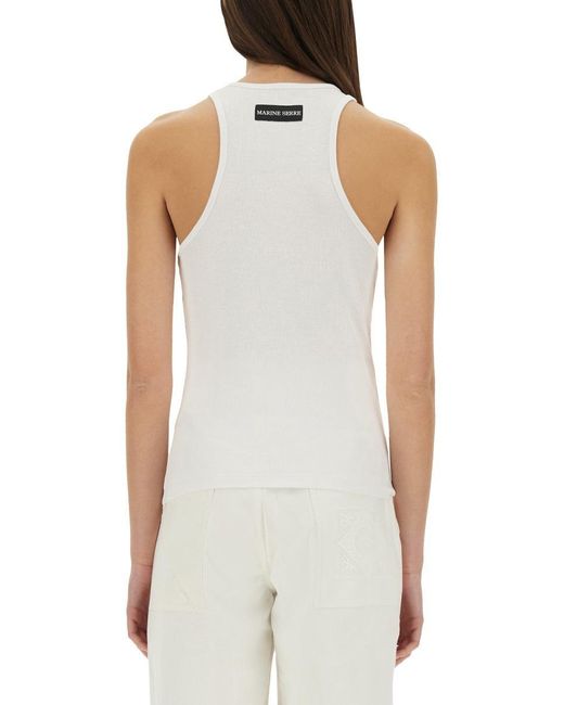 MARINE SERRE White Top With "Moon" Logo